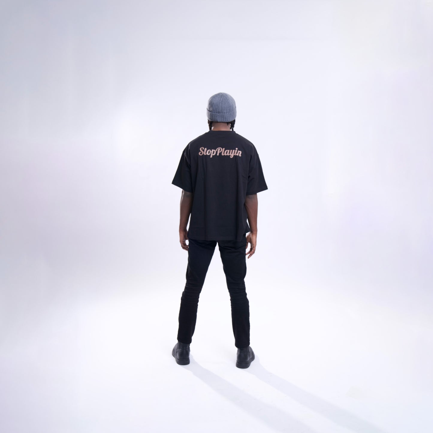 StopPlayin Black T-Shirt – Bold Style with a Motivational Edge