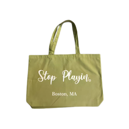 Cotton Canvas Tote Bags, Canvas Bag with Handles and Bottom, Olive Color