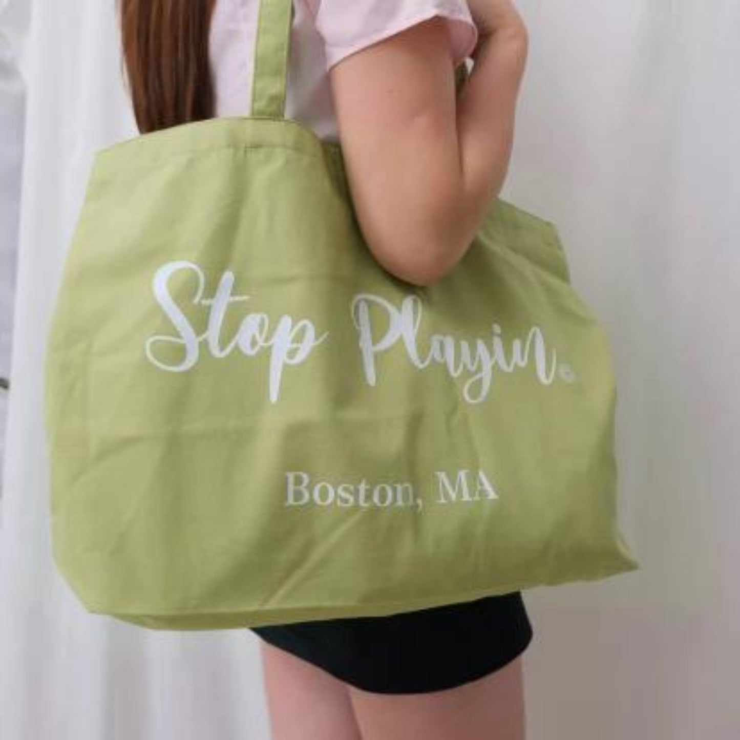 Cotton Canvas Tote Bags, Canvas Bag with Handles and Bottom, Olive Color